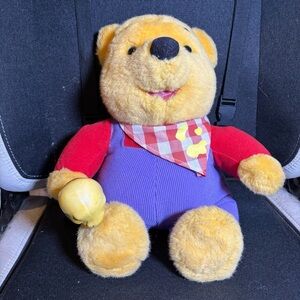 Vintage Disney Talking Moving Wiggle Winnie the Pooh Honey Stuffed Plush Animal